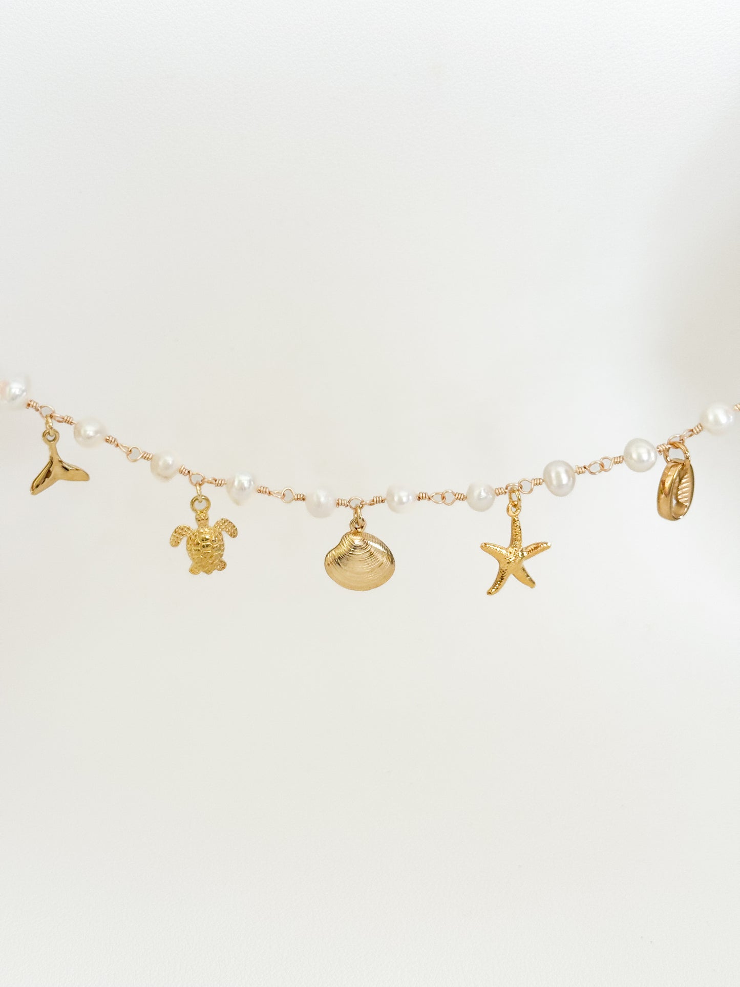 Beachy Pearl Charm Bracelet