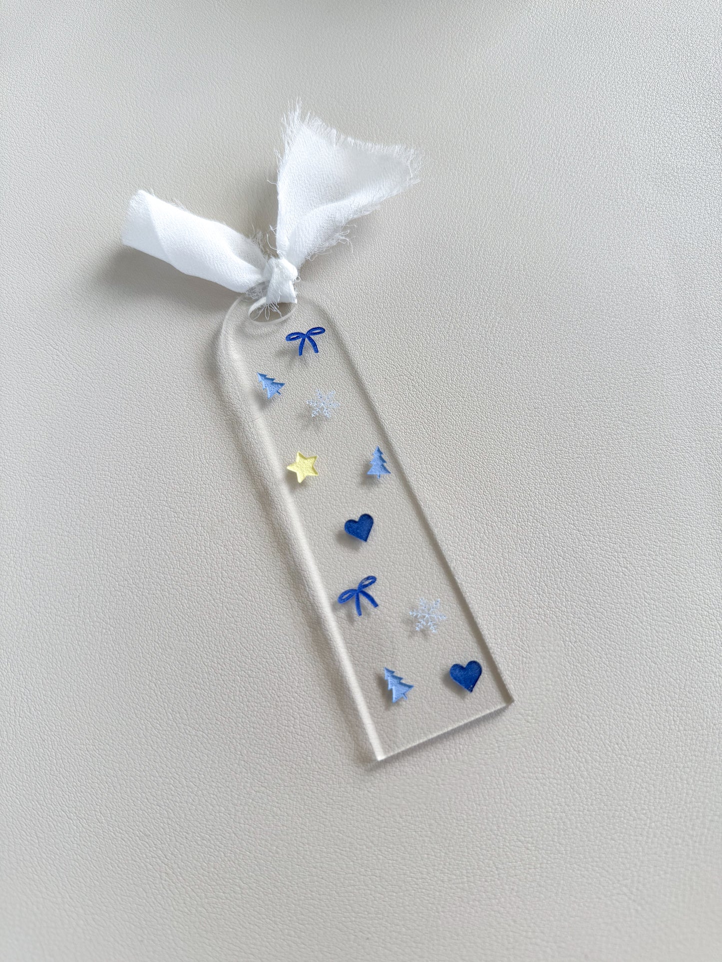 Blue Christmas Bookmark